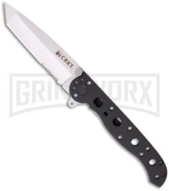 CRKT M16-10S Stainless Steel EDC Tanto Folding Knife - Bead Blast Serr