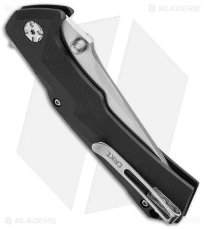 CRKT Tighe Tac Two Clip Point Flipper Button Lock Knife GRN (3.38" Satin) 5230 - Image 3