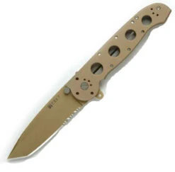 CRKT M16-14D Desert Tanto Copper, 3.5" AUS 8 Combo Blade, Aluminum Handle